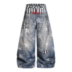 Omirad Layered Star Print Balloon Jeans