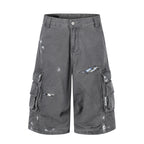 Omirad Distressed Utility Cargo Shorts