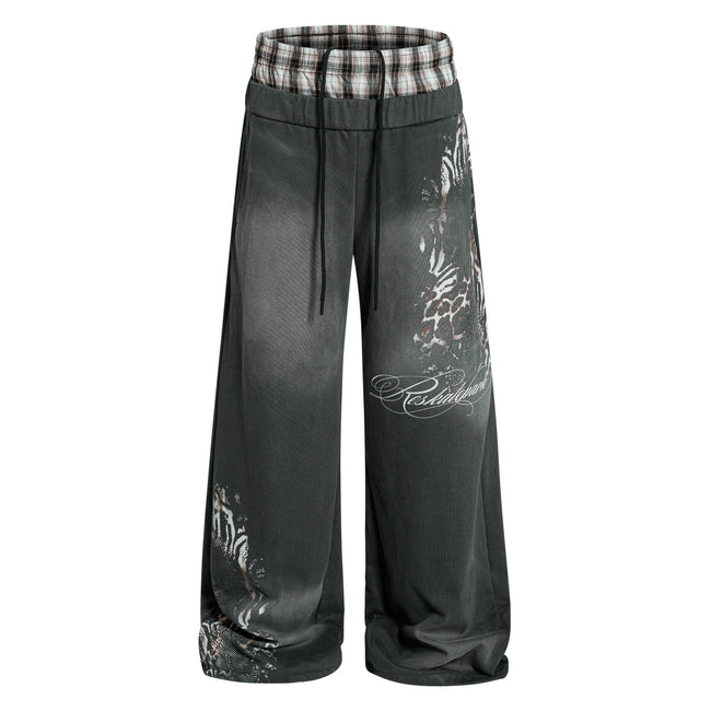 Omirad Vintage Leopard Layered Sweatpants Main Image