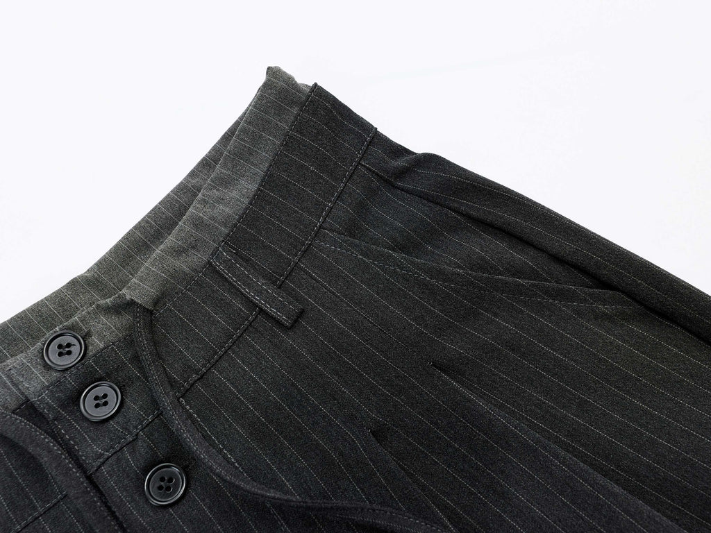 Omirad Pinstripe Wide-Leg Shorts