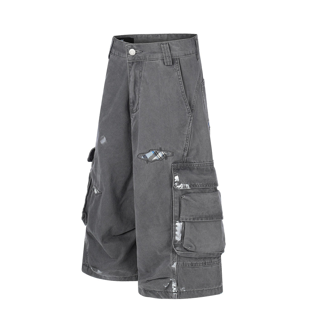 Omirad Distressed Utility Cargo Shorts