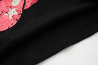 Omirad Waffle Knit Lips Graphic Long Sleeve Tee