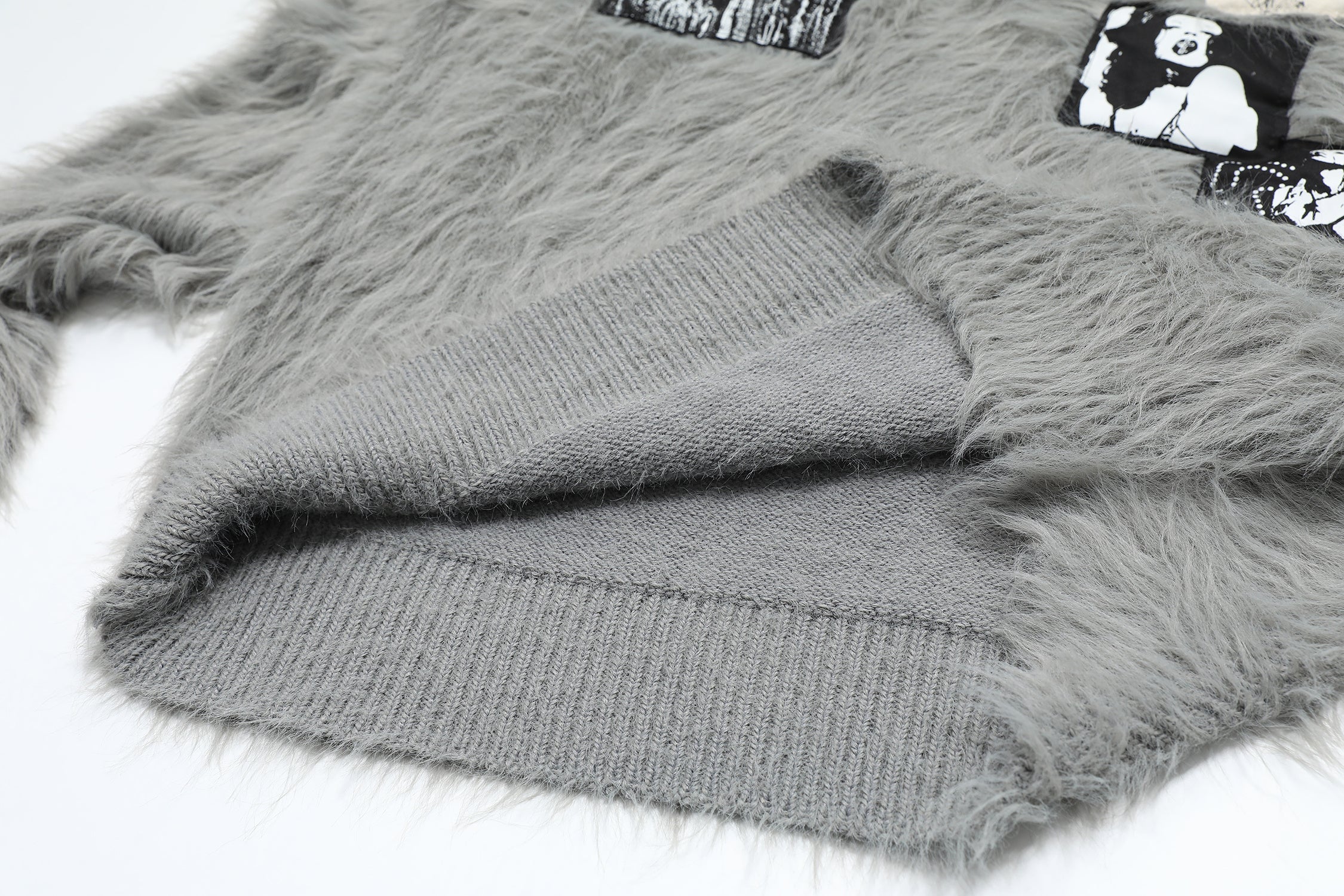 Omirad Fuzzy Patch Knit Sweater