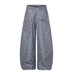 Omirad Star Print Wide-Leg Balloon Jeans