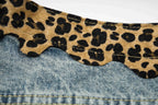 Omirad Leopard Patch Denim Shorts