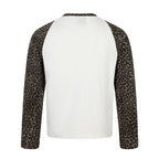 Omirad Leopard Raglan Graphic Long Sleeve Tee