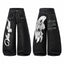 Omirad Angel Wing Graffiti Wide-Leg Jeans
