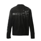 Omirad Distressed Number Graphic Long-Sleeve Tee