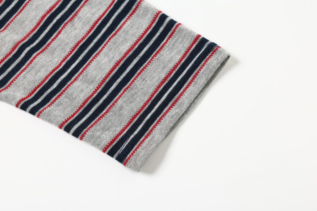 Omirad Layered Stripe Sleeve Long Sleeve Tee