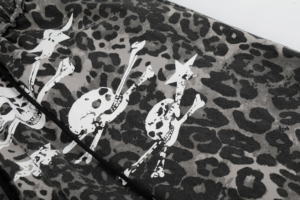 Omirad Leopard Patchwork Wide-Leg Pants