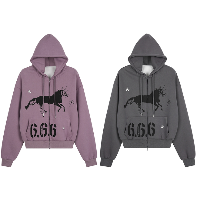 Omirad Graphic Zip Hoodie Hover Image