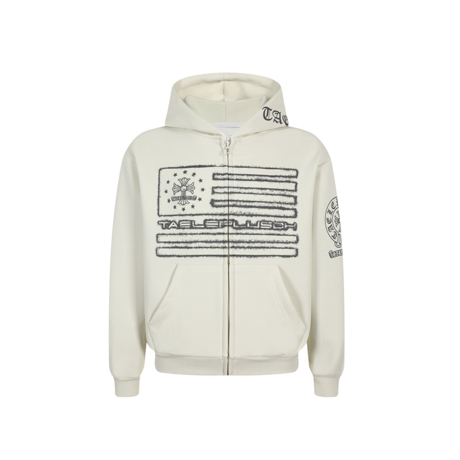 Omirad Vintage Flag Zip Hoodie Main Image