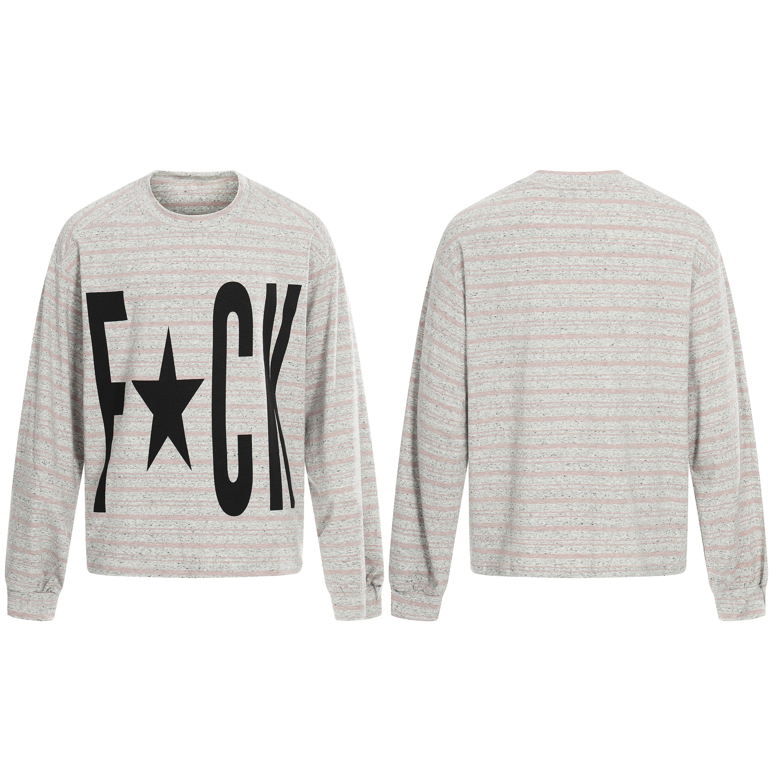 Omirad Graphic Striped Long Sleeve Tee