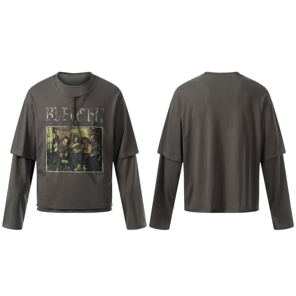 Omirad Layered Graphic Long Sleeve Tee