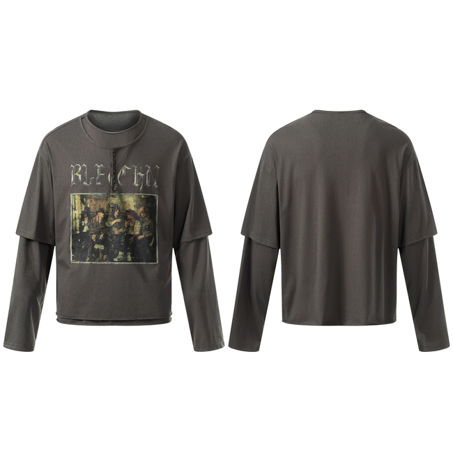 Omirad Layered Graphic Long Sleeve Tee Hover Image