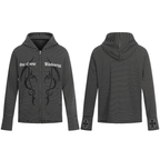 Omirad Striped Graphic Zip Hoodie