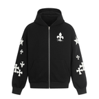 Omirad Cross Emblem Zip Hoodie