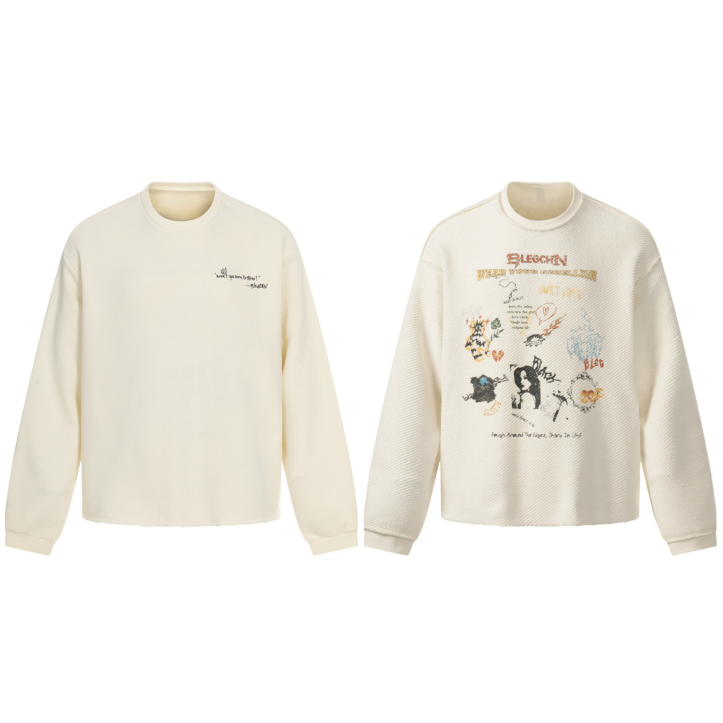 Omirad Graphic Textured Sweatshirt