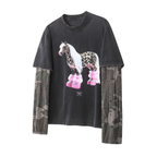 Omirad Layered Horse Graphic Tee