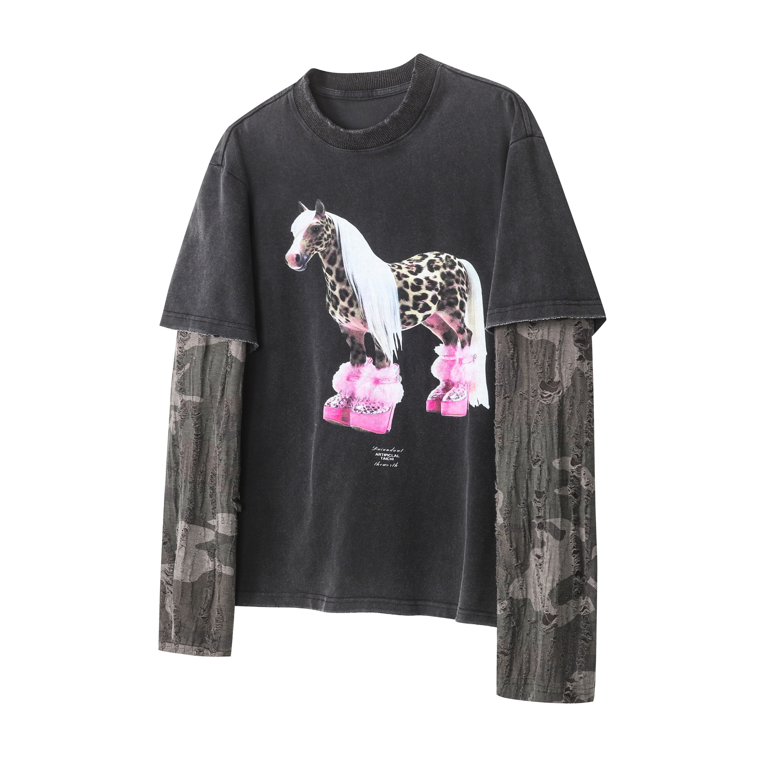 Omirad Layered Horse Graphic Tee