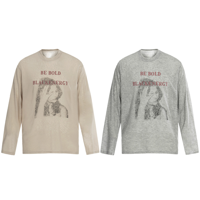 Omirad “Be Bold” Portrait Graphic Long Sleeve Tee Hover Image