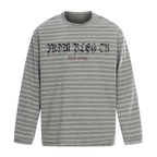 Omirad Striped Gothic Logo Long Sleeve Tee