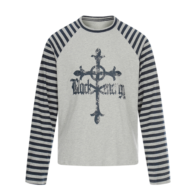 Omirad Cross Graphic Raglan Long Sleeve Tee Main Image