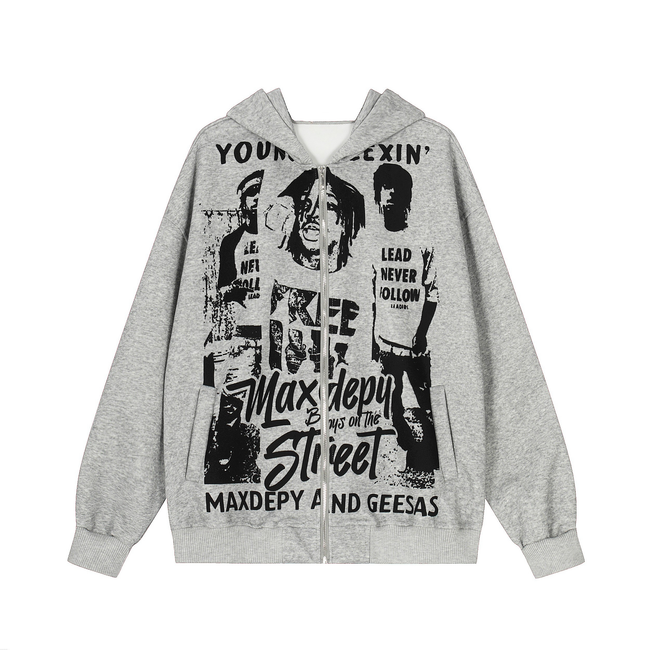 Omirad Street Manifesto Graphic Zip Hoodie Main Image
