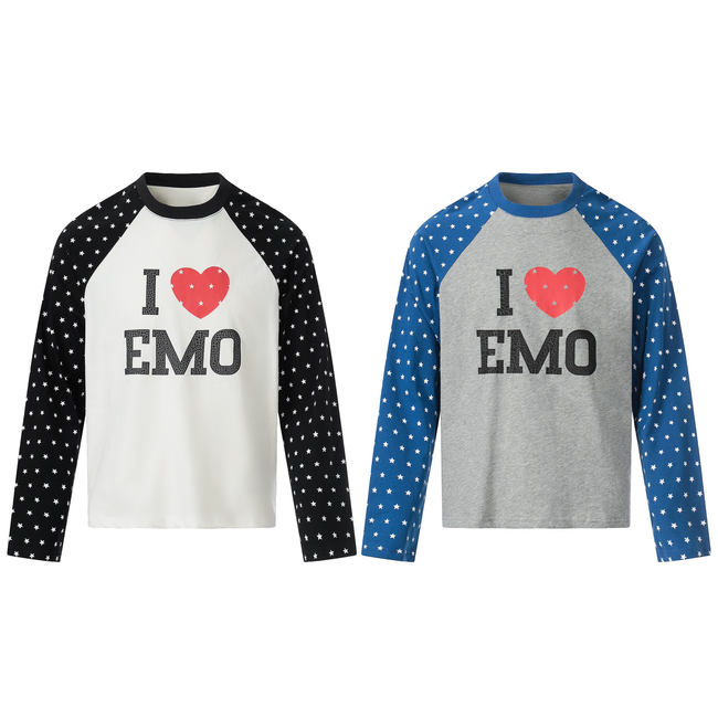 Omirad “I ♥ EMO” Raglan Long Sleeve Tee Hover Image
