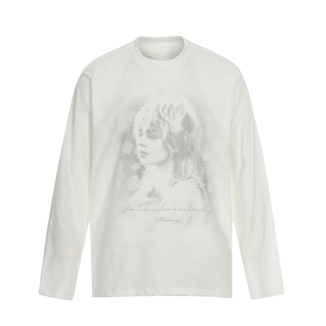 Omirad Vintage Portrait Graphic Long Sleeve Tee Main Image