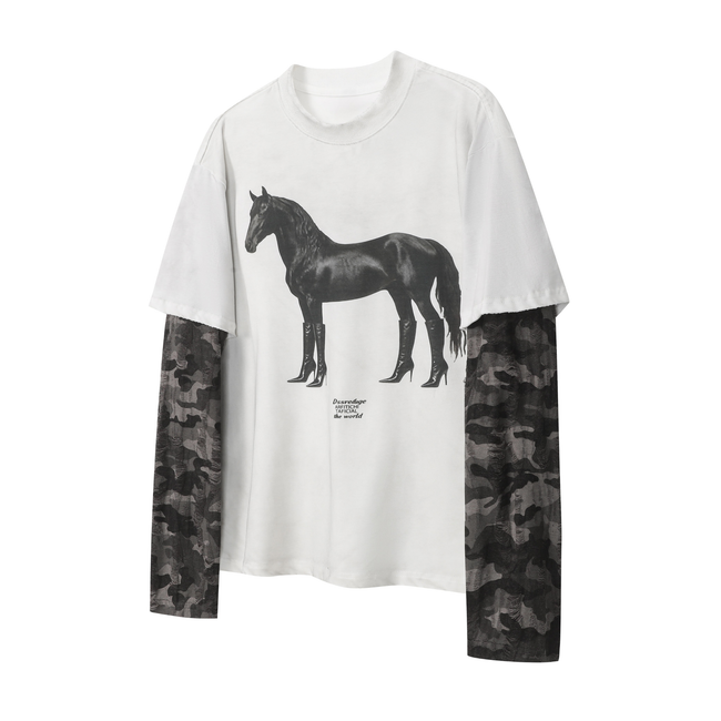 Omirad Layered Horse Graphic Tee Main Image