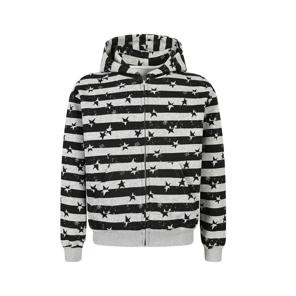 Omirad Zip-Up Graphic Hoodie