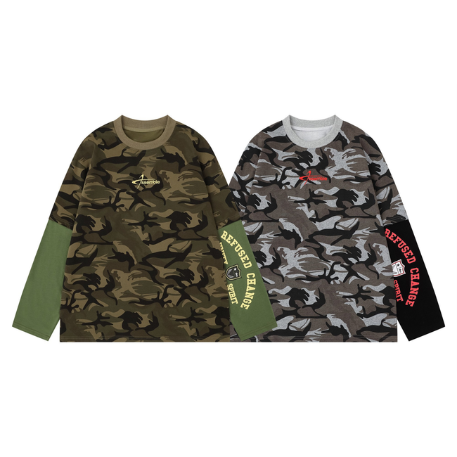 Omirad Layered Camo Long Sleeve Tee Hover Image