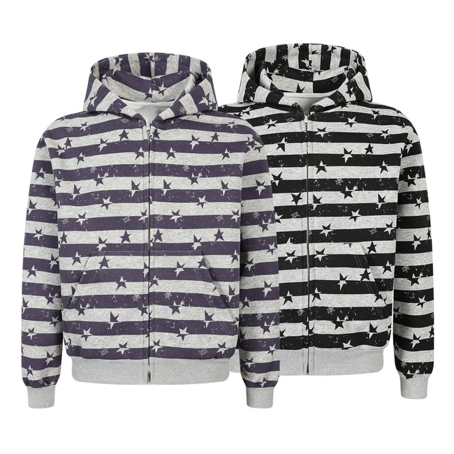 Omirad Zip-Up Graphic Hoodie Hover Image