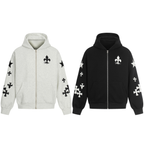Omirad Cross Emblem Zip Hoodie