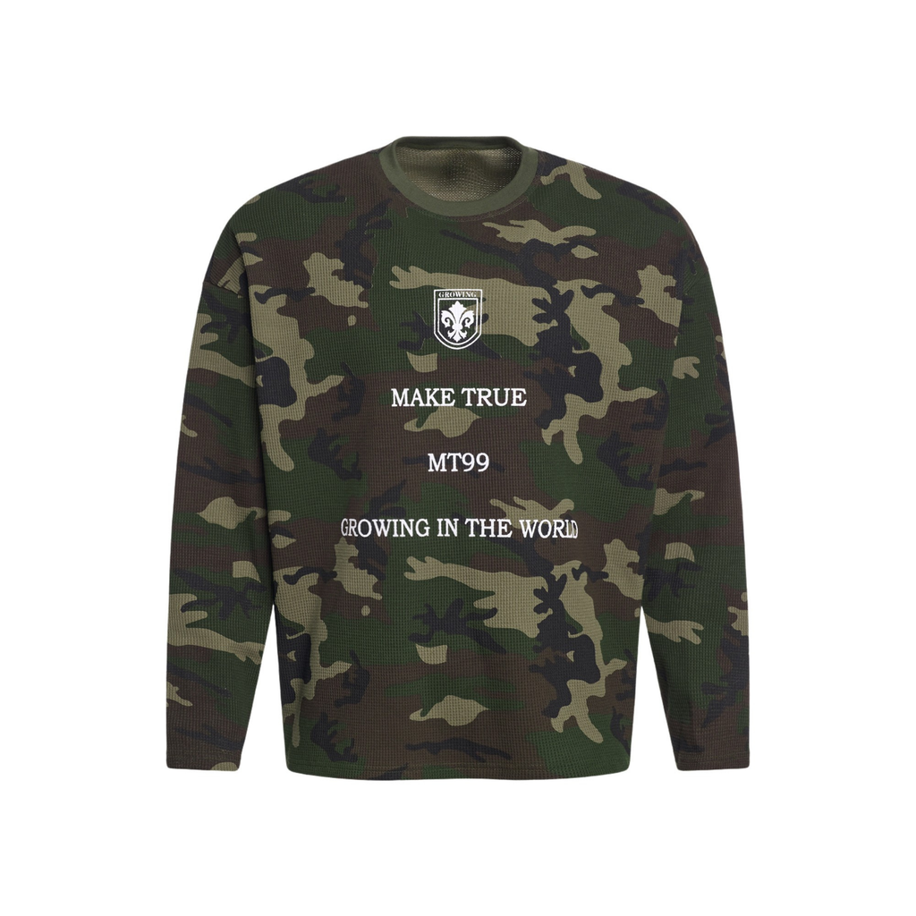 Omirad Camo Text Graphic Longsleeve