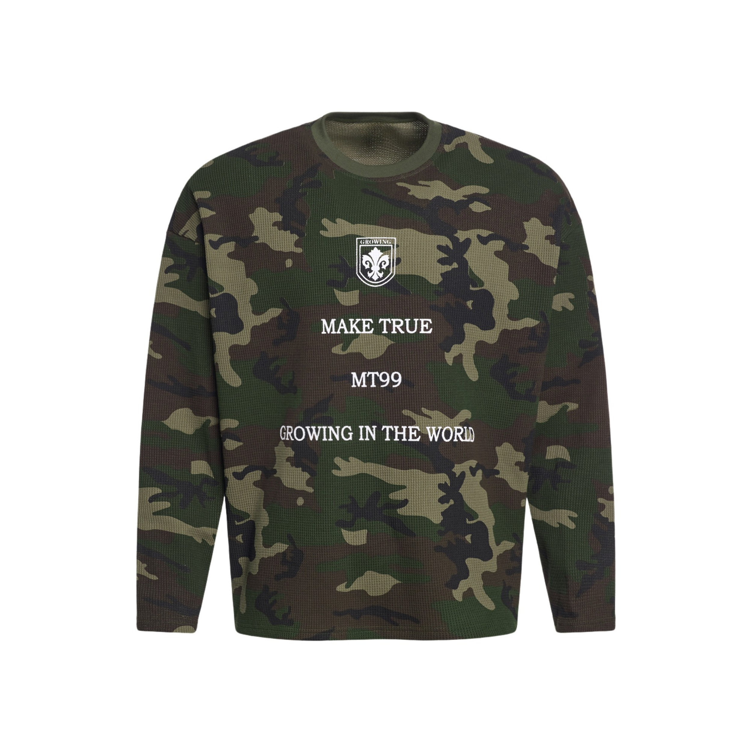 Omirad Camo Text Graphic Longsleeve