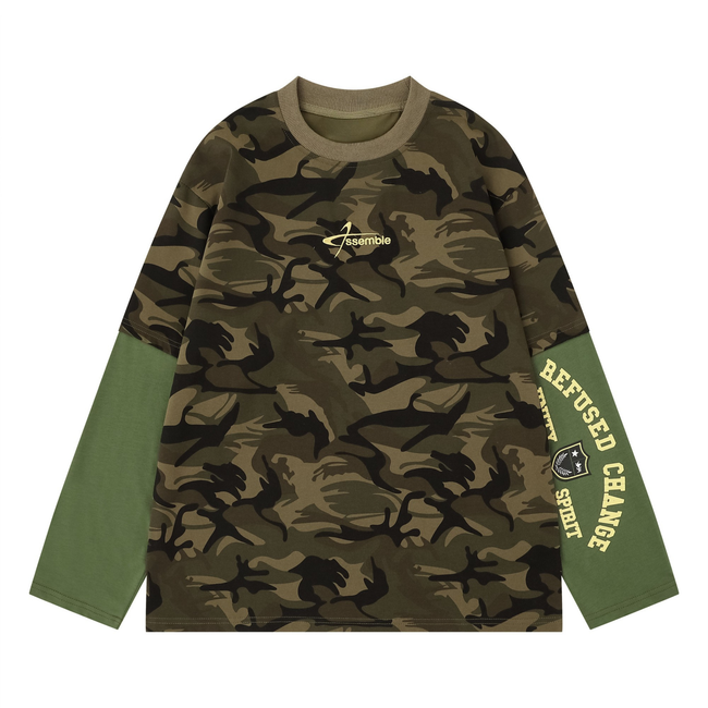 Omirad Layered Camo Long Sleeve Tee Main Image
