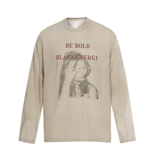 Omirad “Be Bold” Portrait Graphic Long Sleeve Tee Main Image