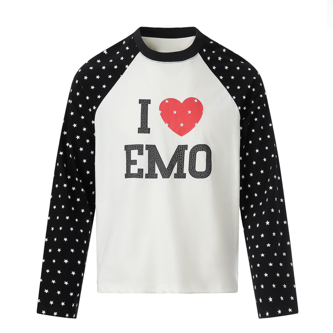 Omirad “I ♥ EMO” Raglan Long Sleeve Tee Main Image
