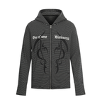 Omirad Striped Graphic Zip Hoodie