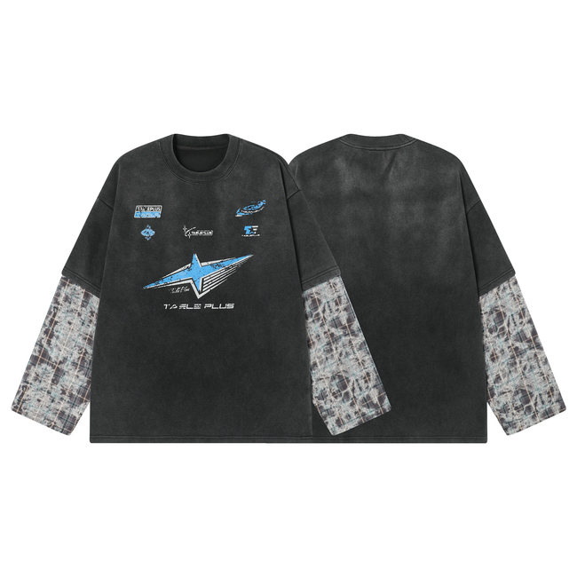 Omirad Graphic Layered Long Sleeve Tee Hover Image