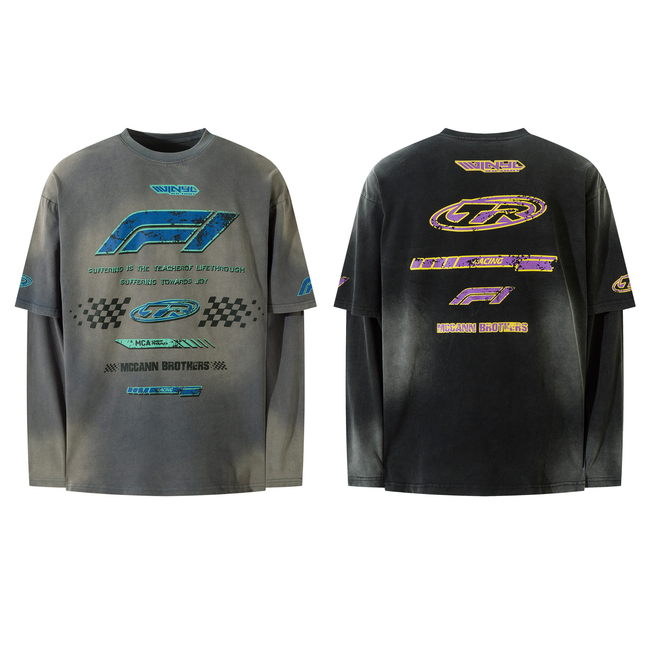 Omirad Racing Graphic Layered Tee Hover Image