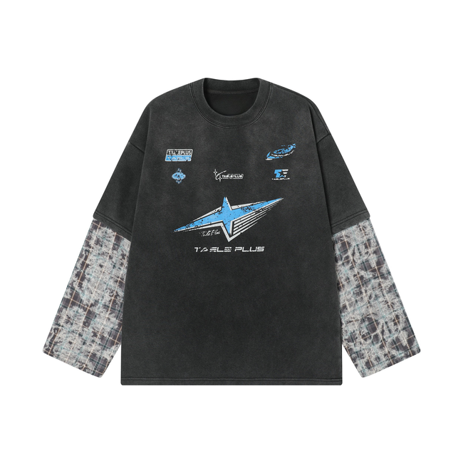 Omirad Graphic Layered Long Sleeve Tee Main Image