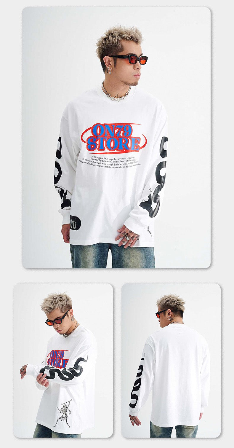 Omirad ON78 Graphic Long-Sleeve Cotton Tee