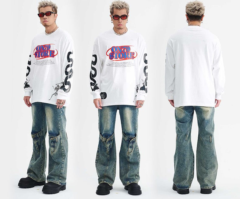 Omirad ON78 Graphic Long-Sleeve Cotton Tee