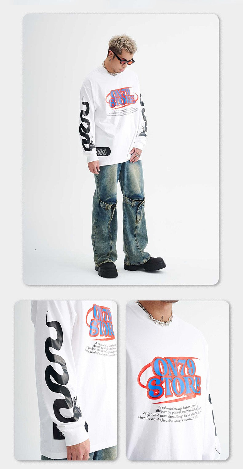 Omirad ON78 Graphic Long-Sleeve Cotton Tee