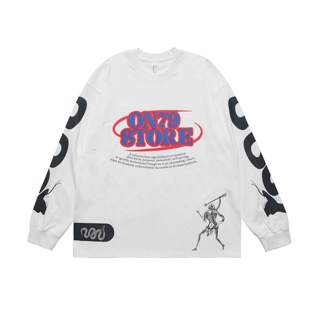 Omirad ON78 Graphic Long-Sleeve Cotton Tee Hover Image