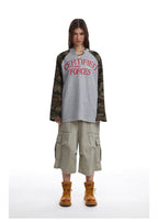 Omirad Camo-Sleeve Varsity Graphic Long-Sleeve Tee