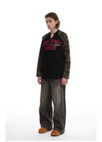 Omirad Camo-Sleeve Varsity Graphic Long-Sleeve Tee